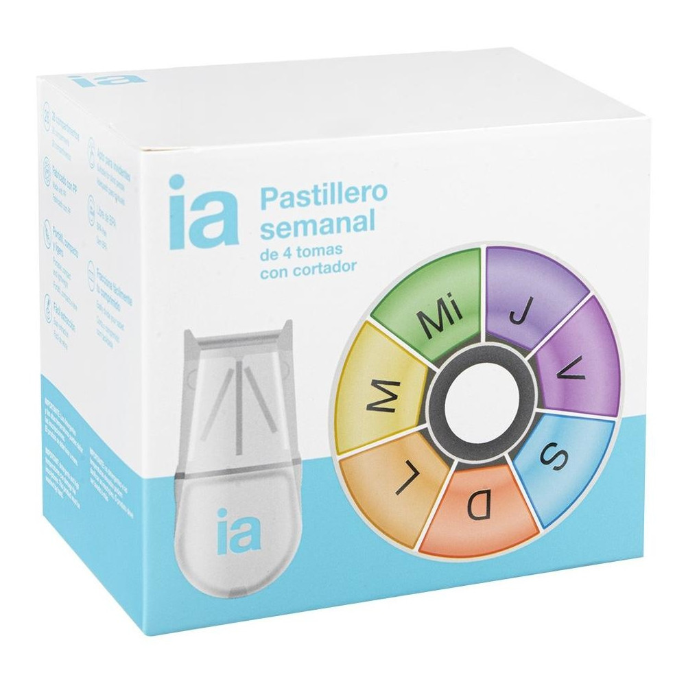 Interapothek Pastillero Semanal 4 Tomas Con Cortador