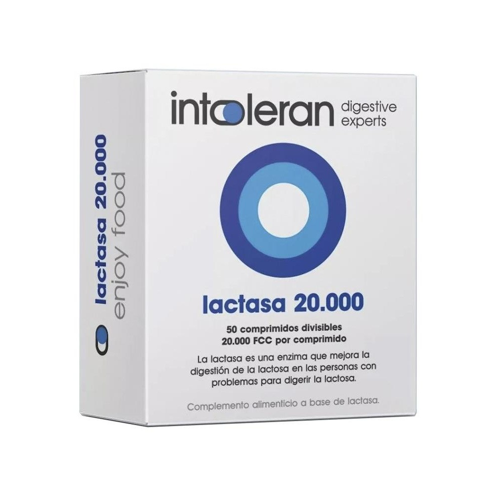 Intoleran Lactasa 20 000 Para Una Intolerancia A La Lactosa Muy Alta 50 Comprimidos