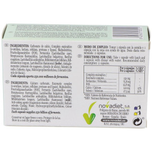 Novadiet Denzimax Con Probióticos Y Enzimas Digestivas En Cápsulas