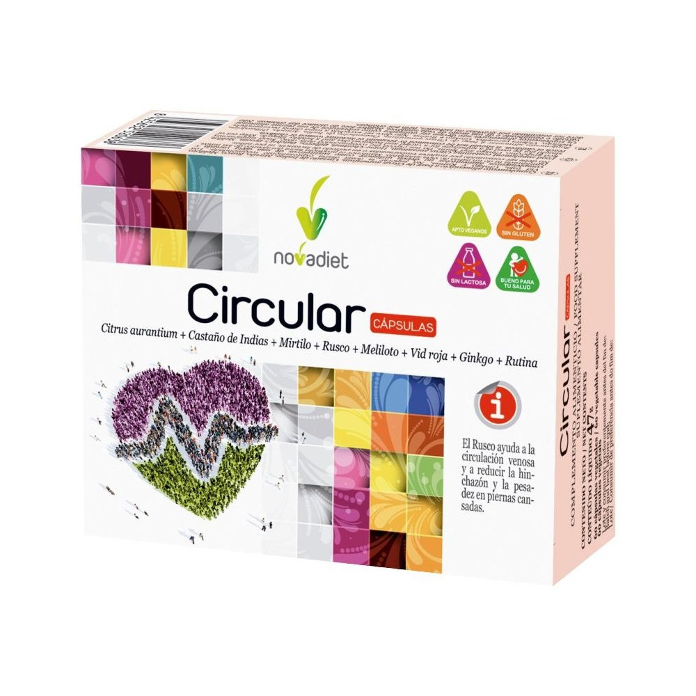 Novadiet Circular Para Piernas Cansadas 60 Cápsulas