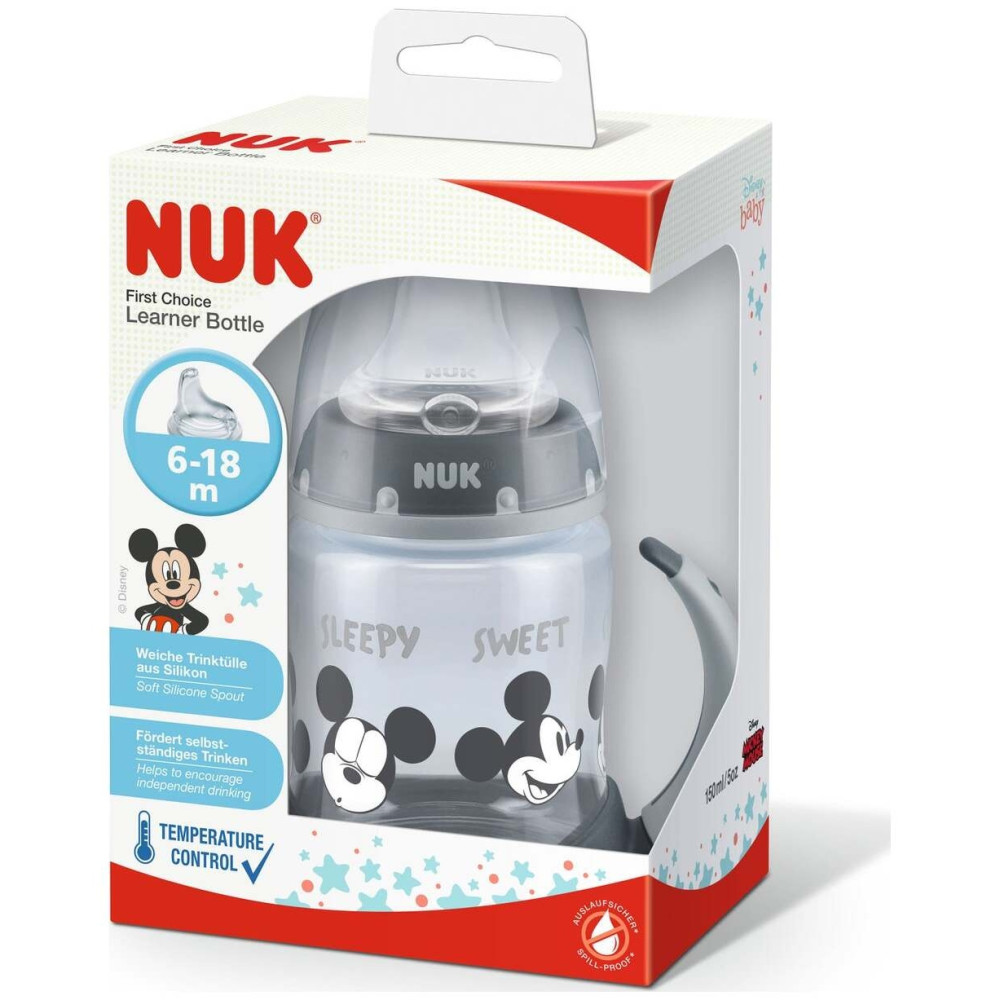 Nuk Biberon Silicona Mickey First Choice 6-18M Niña 150Ml