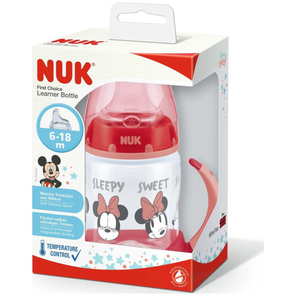 Nuk Biberon Silicona Mickey First Choice 6-18M Niña 150Ml 2