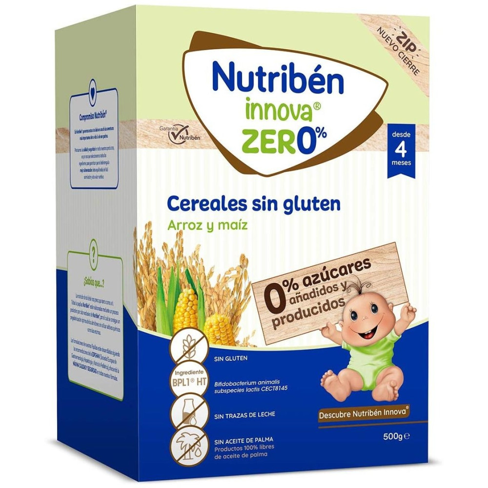 Nutriben Innova Zero% Cereales Sin Gluten Arroz Y Maíz 500G