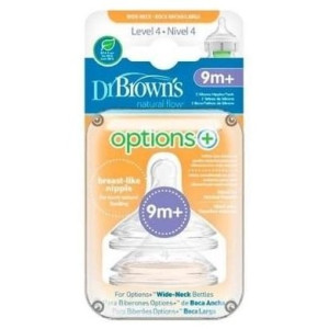 Dr. Brown'S Options+ Tetina Boca Ancha Cereales Nivel 4, 1 Ud