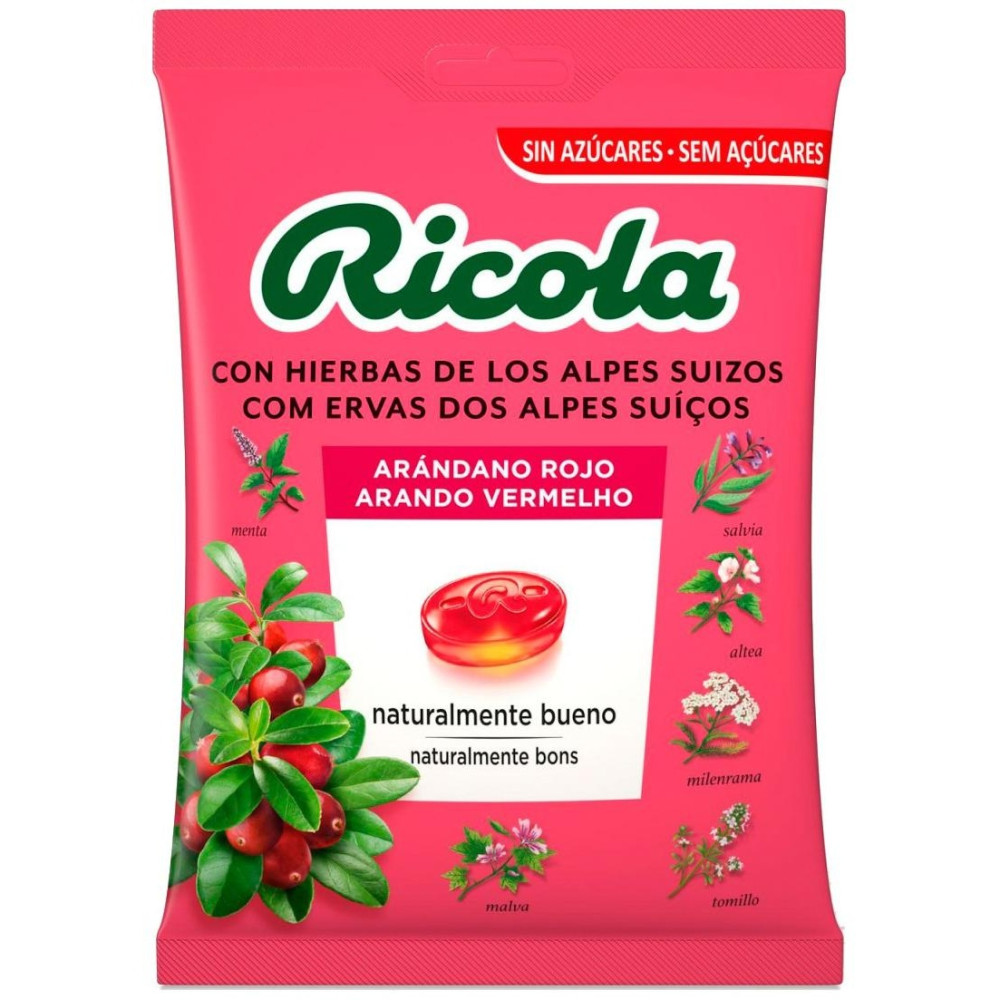 Ricola Caramelos Herbales Con Sabor A Arándano Rojo 70G