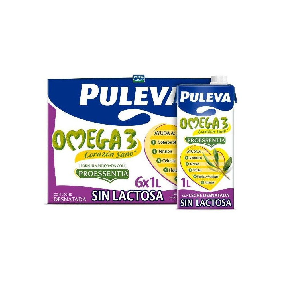 Puleva Omega 3 Sin Lactosa Slim 6X1 Litro