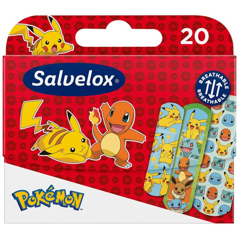 Salvelox Apósitos De Pokemon 20 Unidades