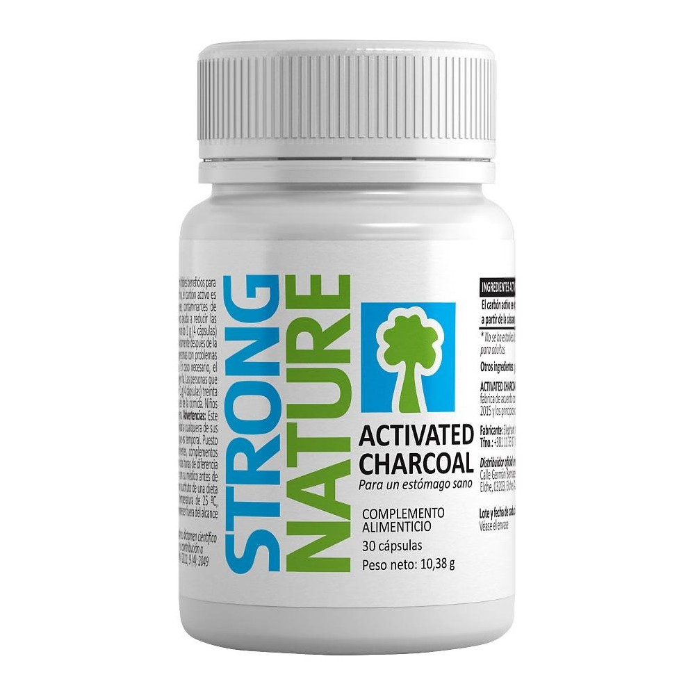 Strong Nature Activated Charcoal Suplemento De Carbón Activado En Cápsulas