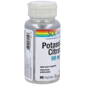 Solaray Potasio Citrato 99Mg 60 Cápsulas