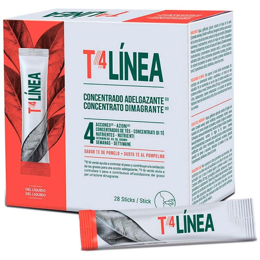 T4 Línea Concentrado Adelgazante Sabor Pomelo 28 Sticks