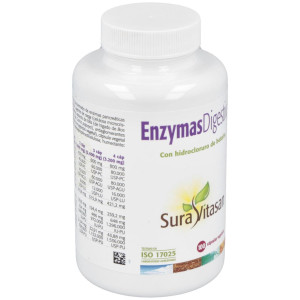 Sura Vitasan Enzymas Digestivas Cápsulas Vegetales 100U
