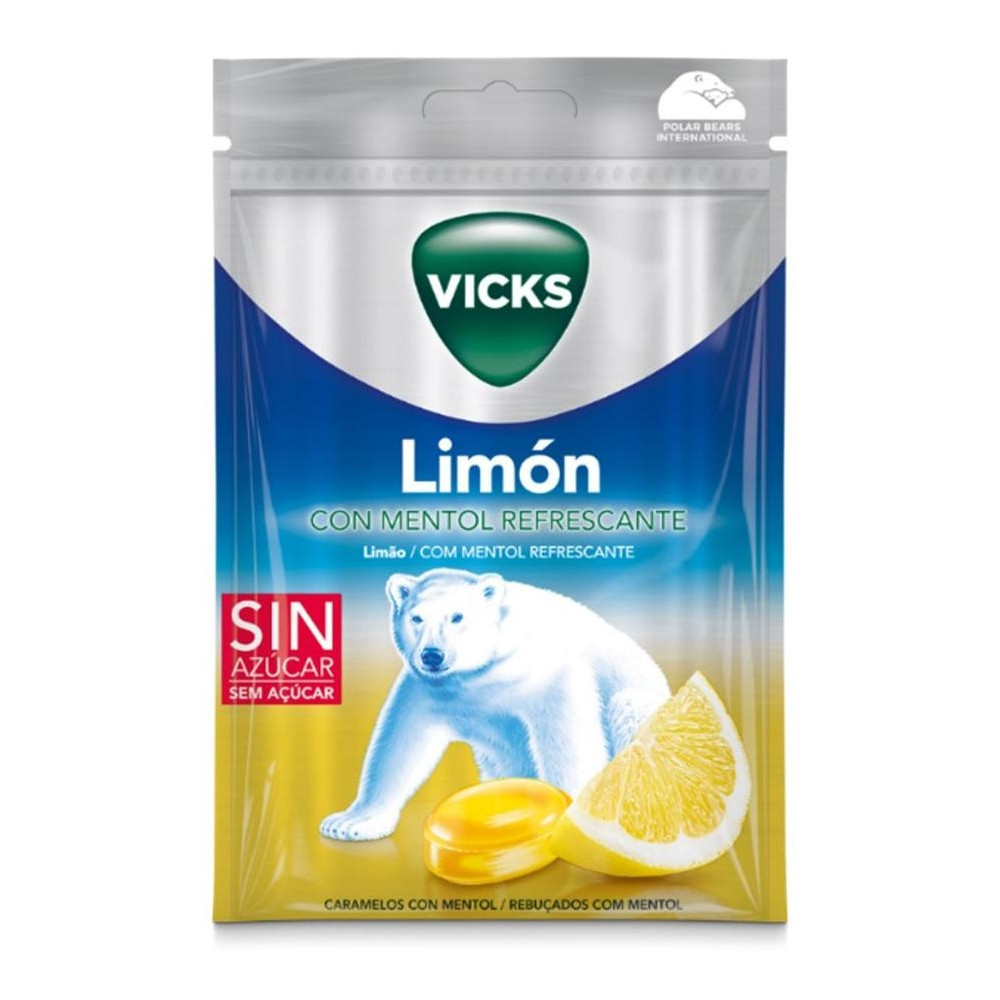 Vicks Caramelos Duros De Limón Con Mentol Praims 72G