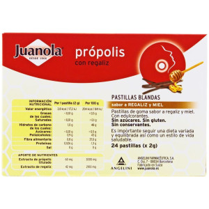 Juanola® Própolis Con Miel Sabor Regaliz 24Uds