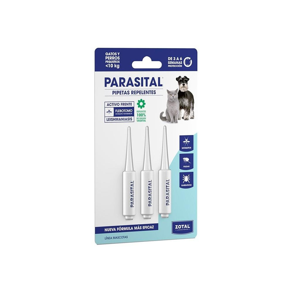 Parasital Pipeta Antiparasitario Perros Peq Y Gato