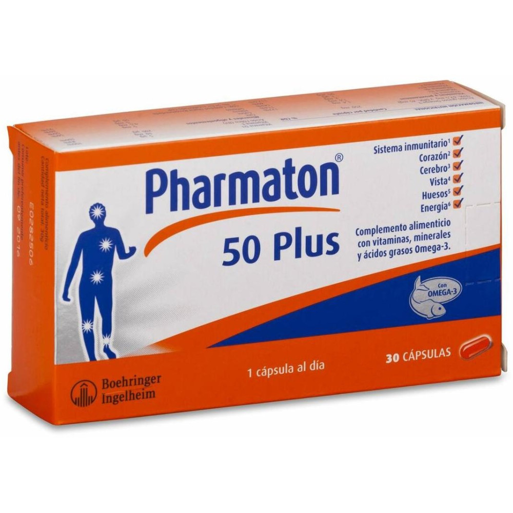Pharmaton 50 Plus, 30 Cápsulas