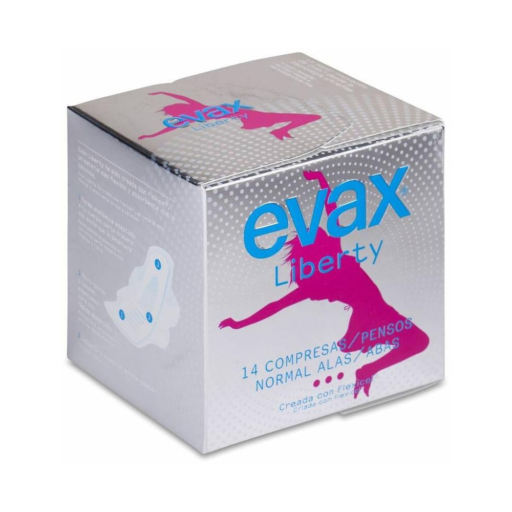 Compresas Evax Liberty Normal Con Alas 14 Compresas