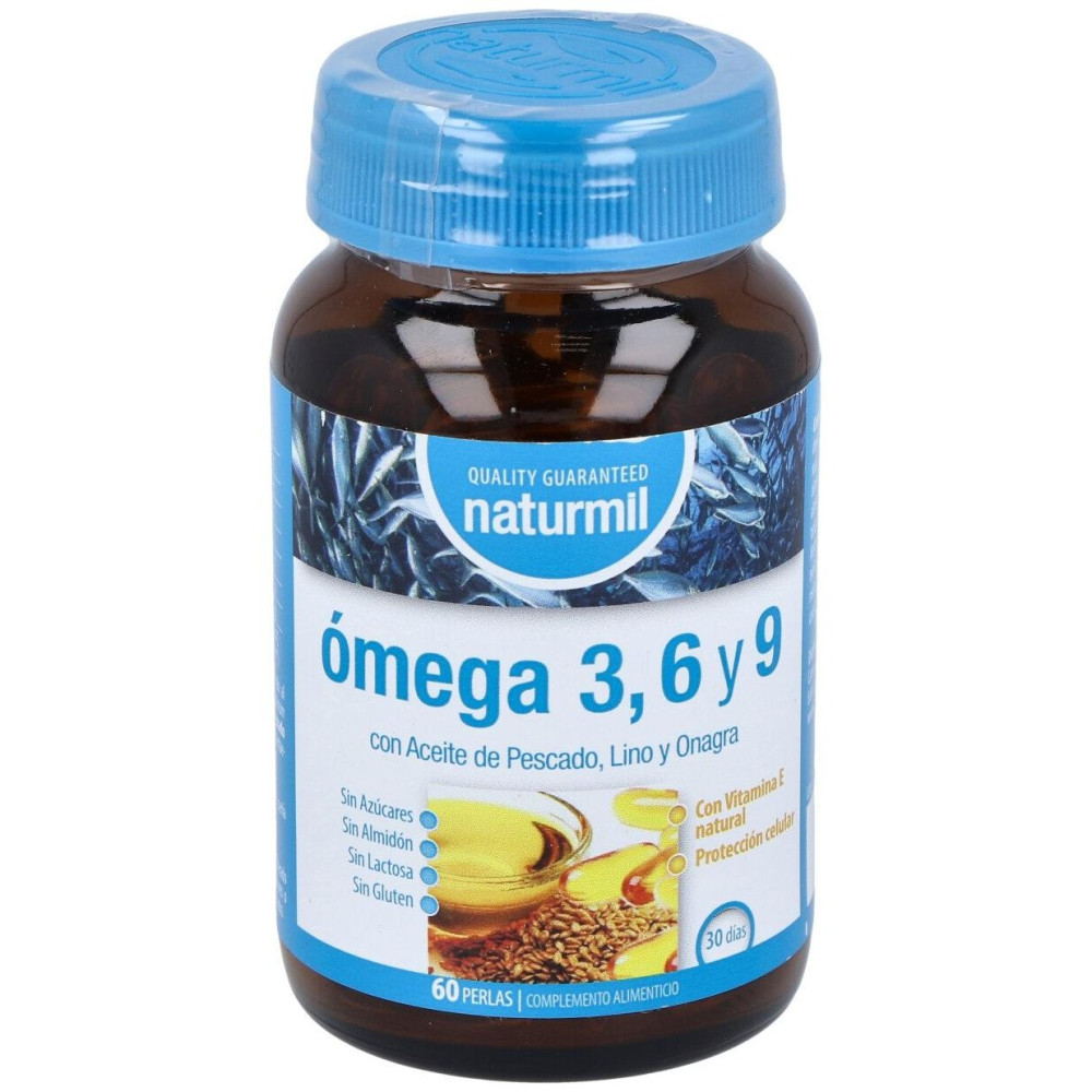 Naturmil Omega 3_6 Y 9 Aceite De Pescado_ Lino Y Onagra 60 Perla