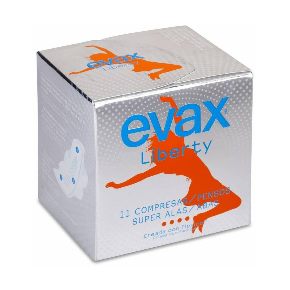 Evax Liberty Compresa Super Con Alas, 10 Uds
