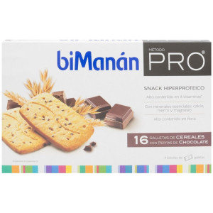 Bimanán® Befit Proteína Galletas Cereales Con Pepitas De Chocolate 16Uds