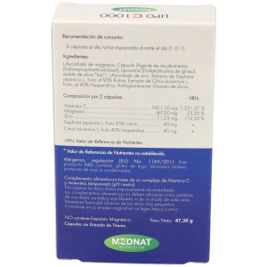 Lipo C 1000 Vitamina C Liposomada 60Cap.