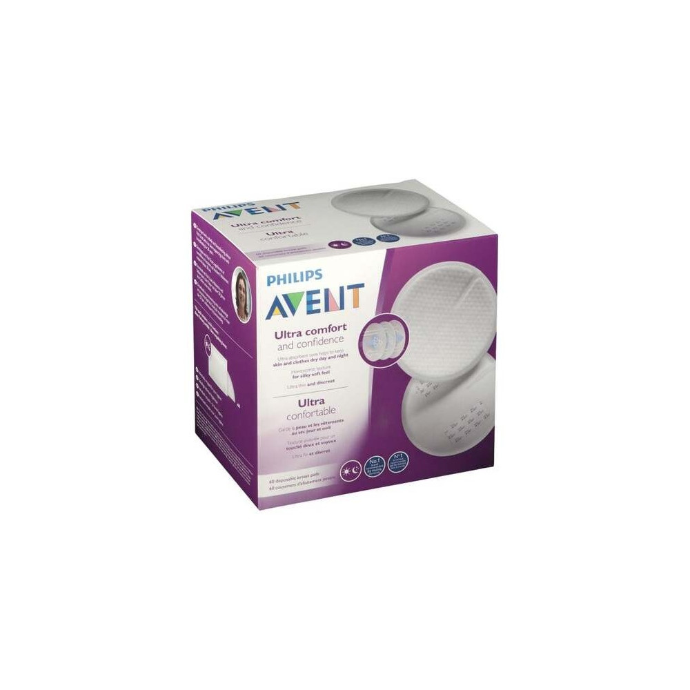 Philips Avent Discos De Lactancia Ultra Confortable, 60 Unidades