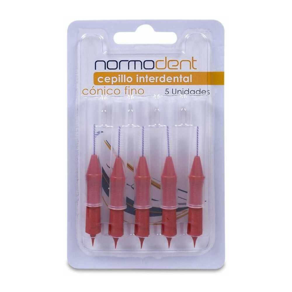 Normodent Cepillos Interdentales Cónicos Finos, 5 Uds
