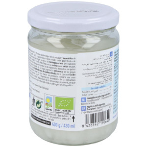 Aceite Virgen De Coco 1ª Presion Frio 400Gr. Bio