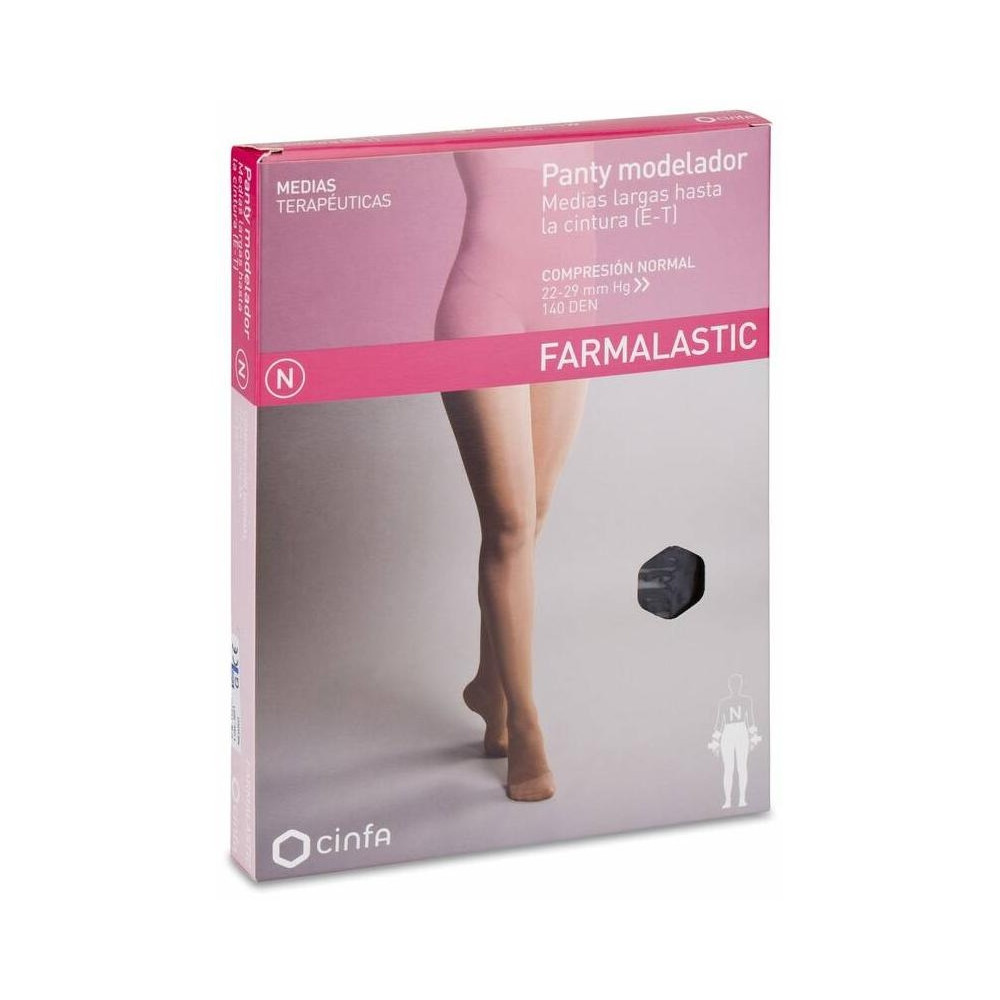Farmalastic Panty Modelador Negro Compresión Normal Talla Grande, 1 Ud
