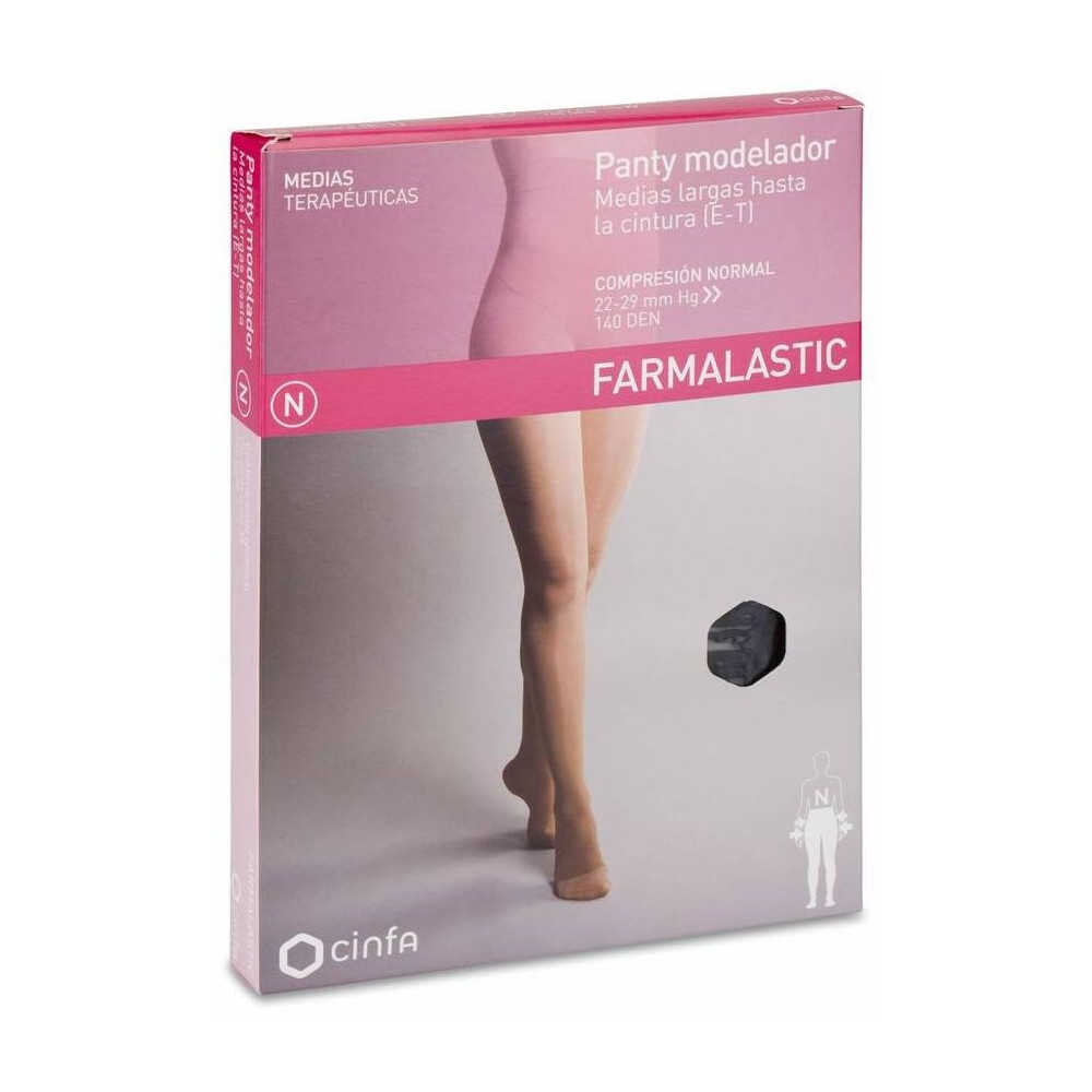 Farmalastic Panty Modelador Negro Compresión Normal Talla Extra Grande, 1 Ud