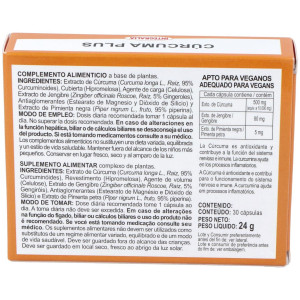 Integralia Curcuma Plus Con Pimienta Negra Y Jengibre 30Caps