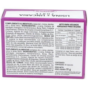 Integralia Lisina + Uncaria Forte 60Caps