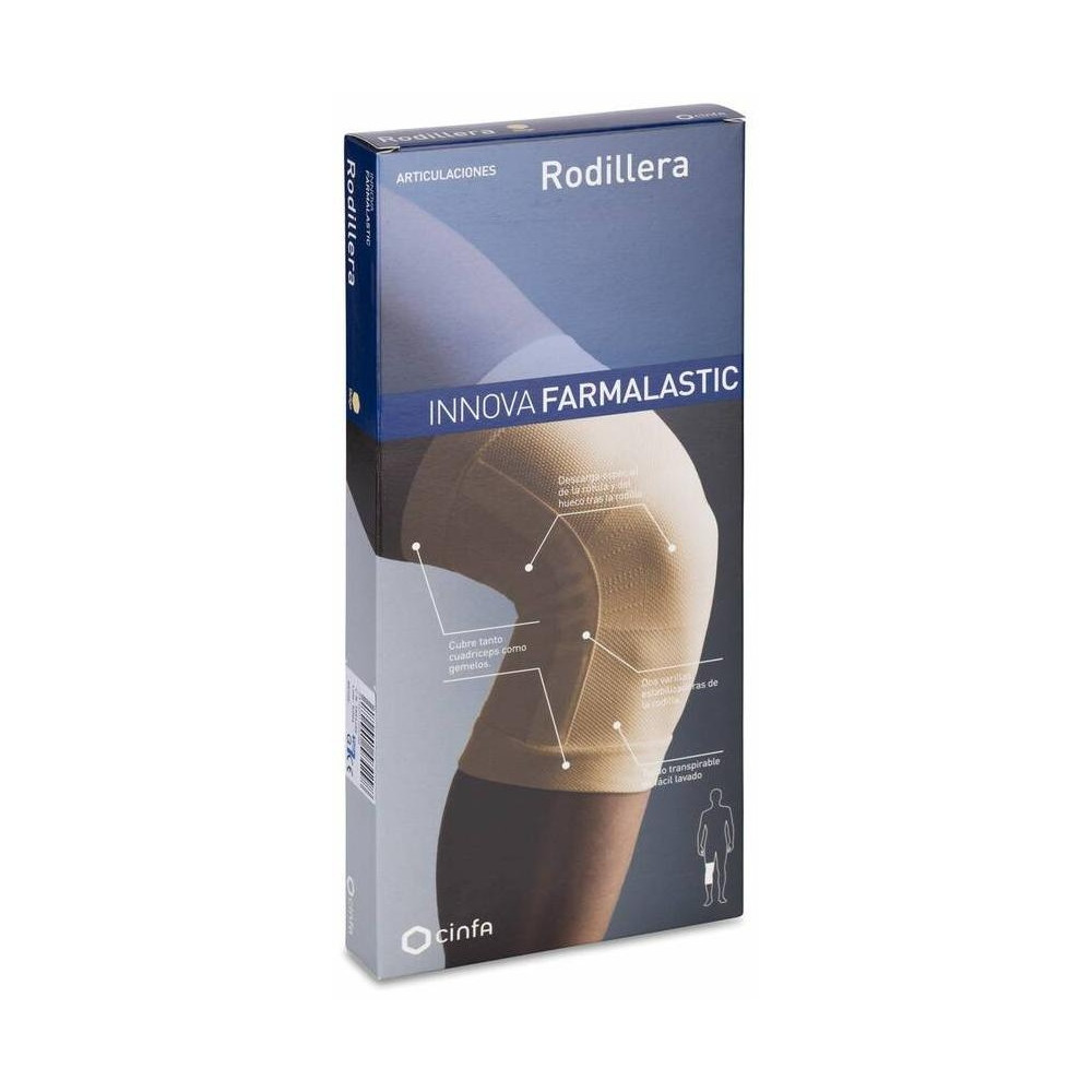 Farmalastic Rodillera Cerrada Color Beige Talla Grande