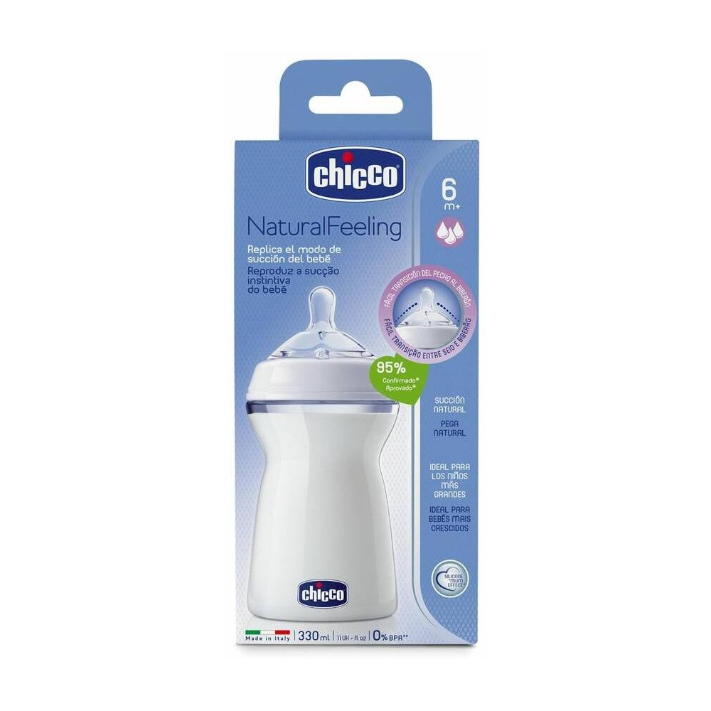 Chicco® Step Up 3 Biberón Tetina Silicona Boca Ancha 6M+ 330Ml