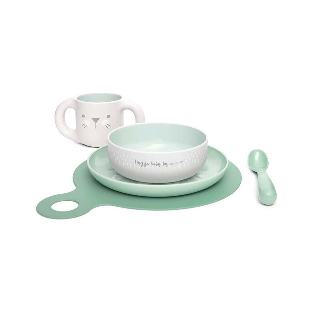 Suavinex Vajilla De Aprendizaje Verde +6 Meses, 1 Ud