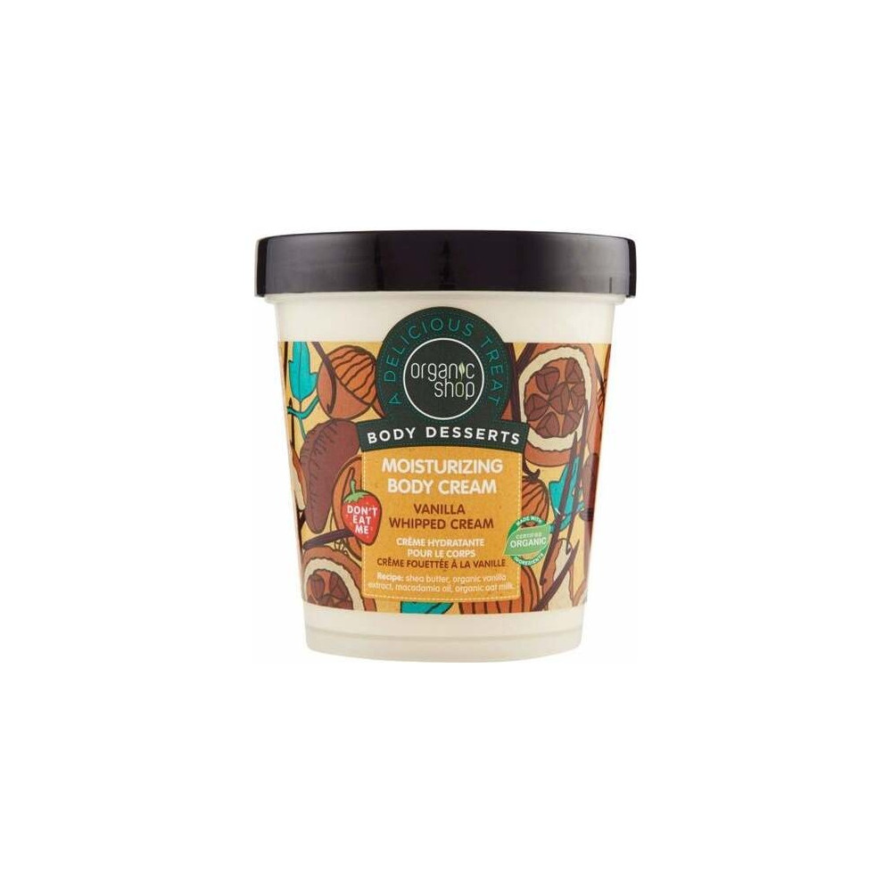 Organic Shop Crema Corporal Hidratante Vainilla 450Ml