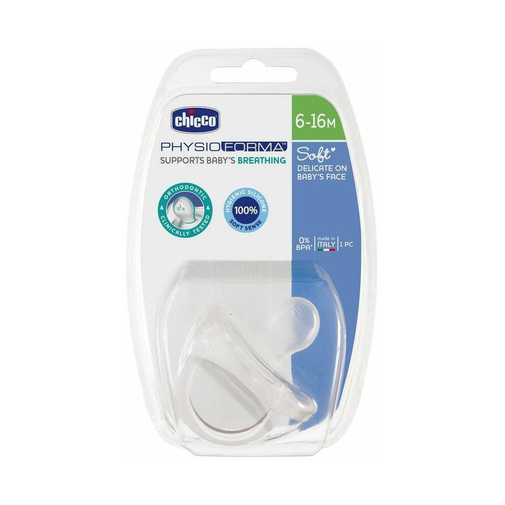 Chicco® Physiosoft Chupete Silicona Todogoma Anatómico 4M+ 1Ud