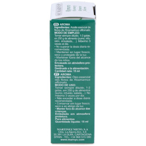 Romero Oleo Essencial Alimentario 15Ml.