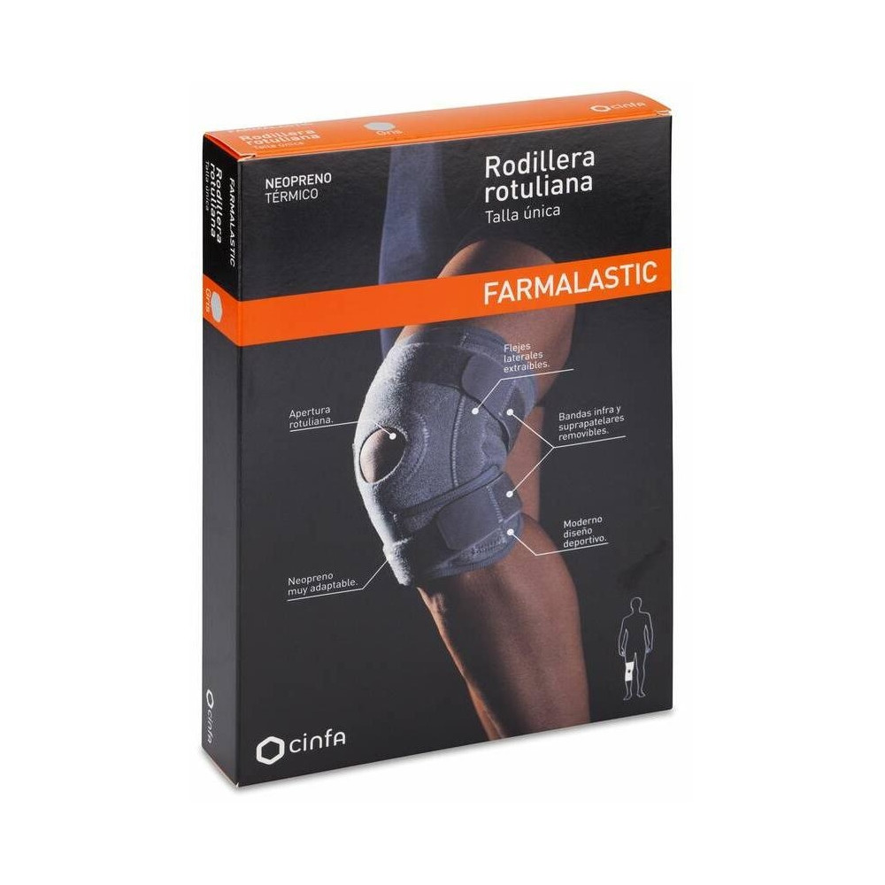 Farmalastic Rodillera Rotuliana Neopreno Talla Única, 1 Ud