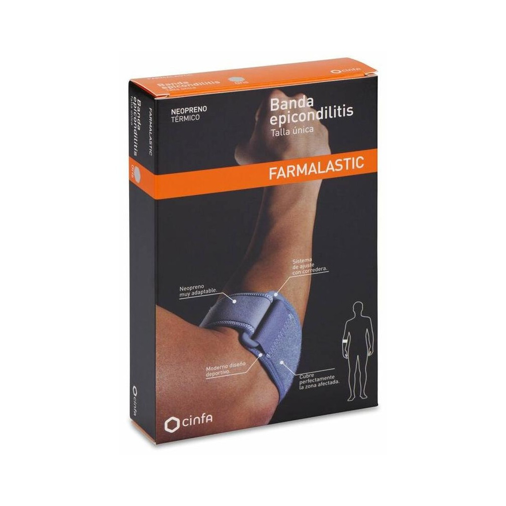 Farmalastic Banda Epicondilitis Neopreno Talla Única, 1 Ud