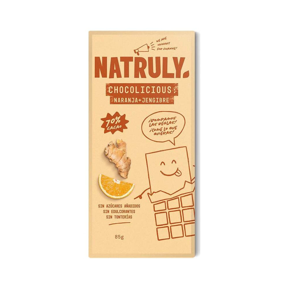 Natruly Tableta De Chocolate Frambuesa Y Nibs De Cacao 72% 85G