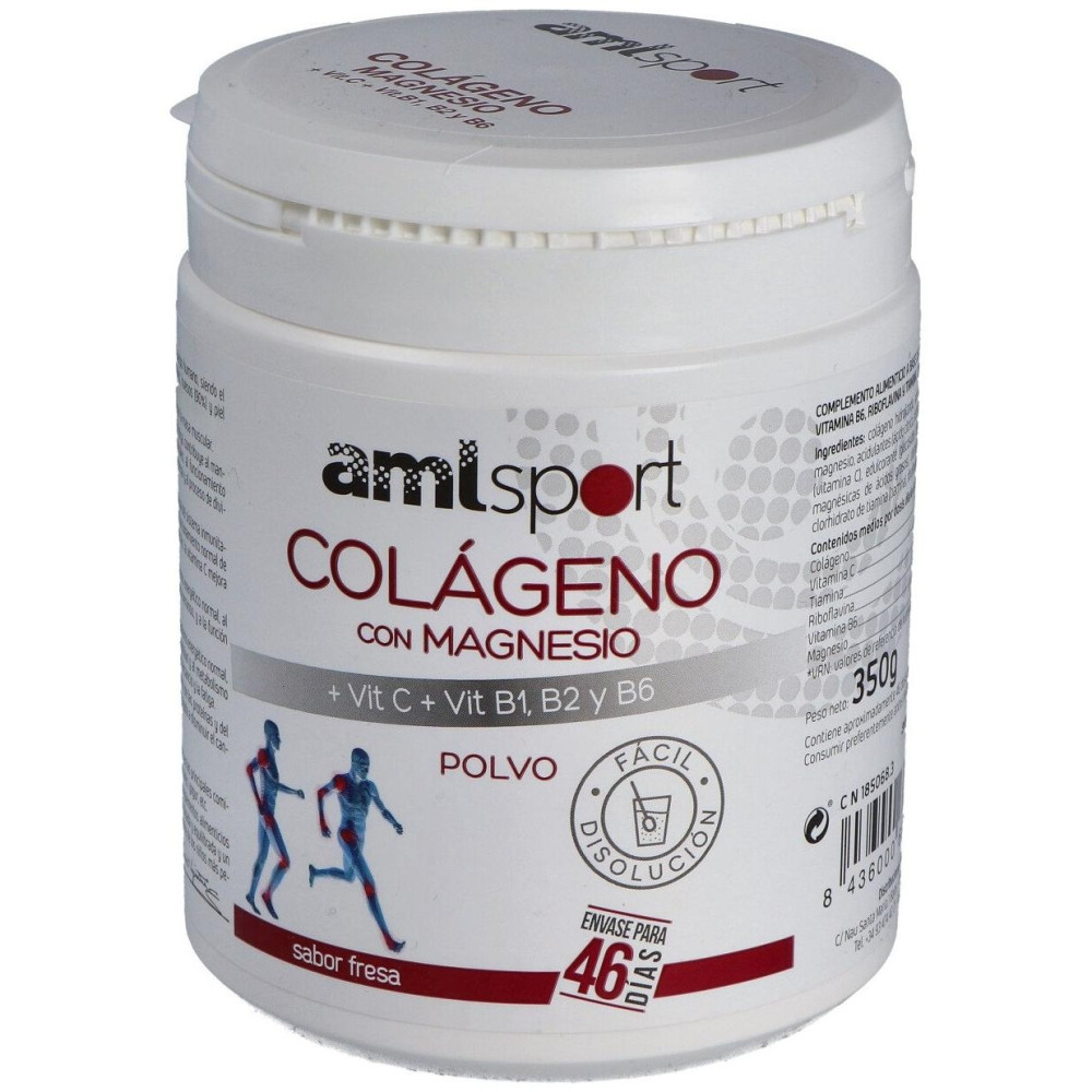 Amlsport Colágeno Con Magnesio+Vit.C+B1.B2.B6 Polvo Fresa 350Gr