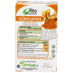 Fito Premium - Curcuma - Pinisan - 30 Cápsulas