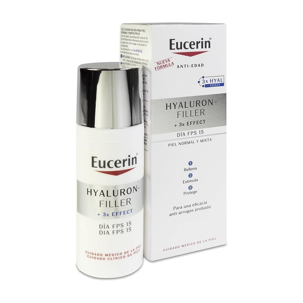 Eucerin Hyaluron Filler Antiarrugas Día Spf 15+ Piel Normal Y Mixta, 50 Ml