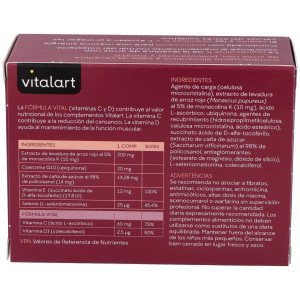 Vitalart Levadura De Arroz Rojo Con Q10 60Comp.