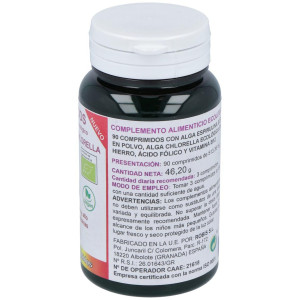 Robis Espirulina+Chlorella +Acido Folico+Hierro+B12 90Comp