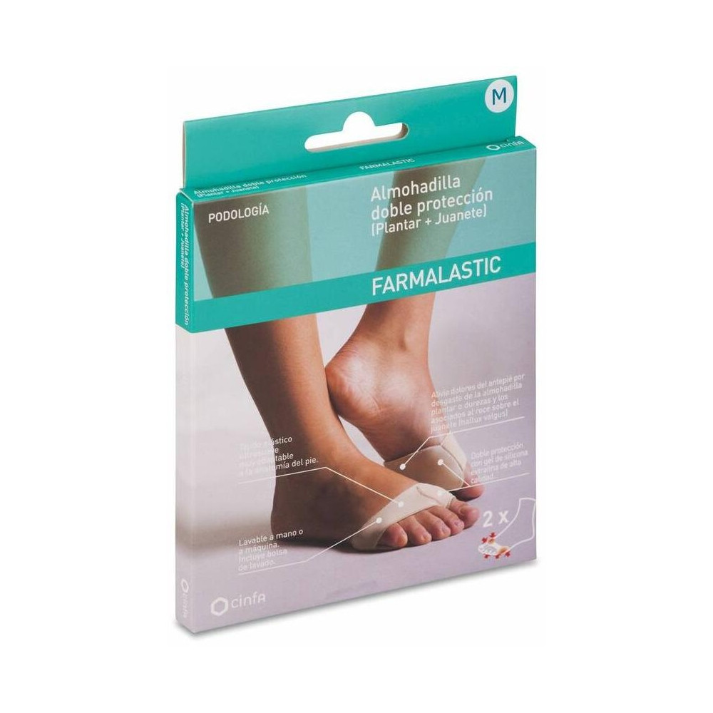 Farmalastic Podo Almohadilla Doble Protección Talla M 2Uds