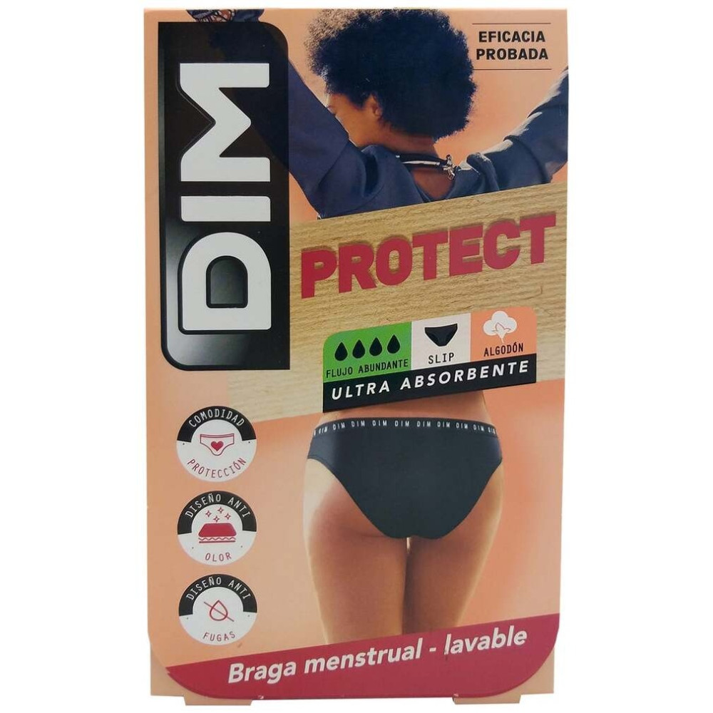 Dim Protect Braga Menstrual Lavable Flujo Abundante Talla 34-36 1Ud