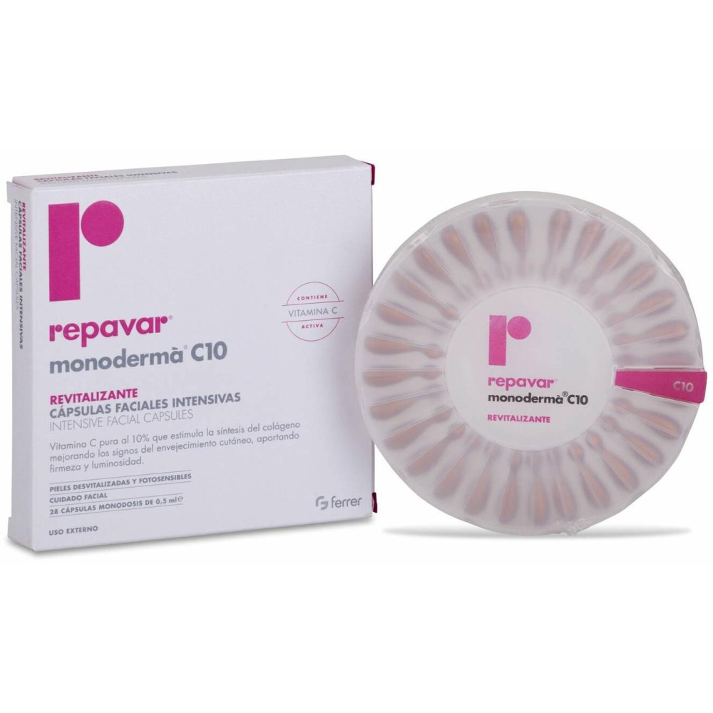 Repavar Revitalizante Monodermà C10 Cápsulas Faciales Intensivas, 28 Uds