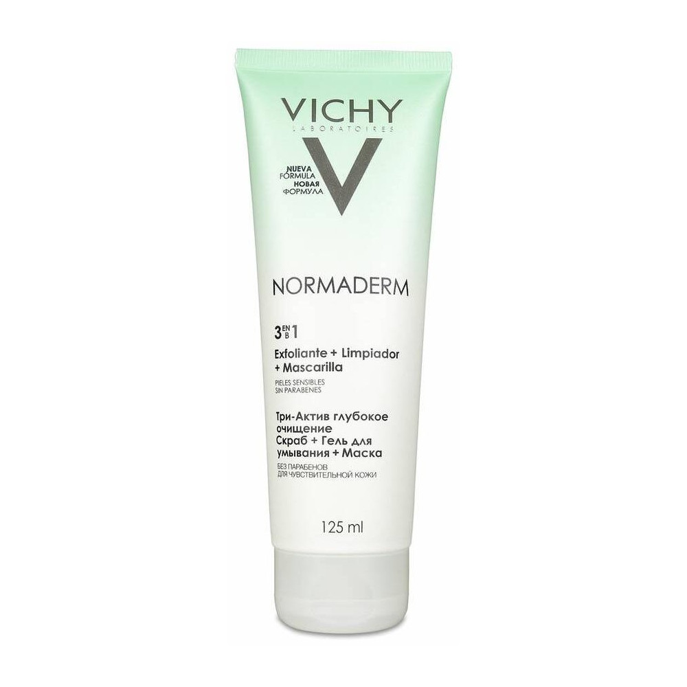Vichy Normaderm 3 En 1 Limpiador Exfoliante Mascarilla 125Ml