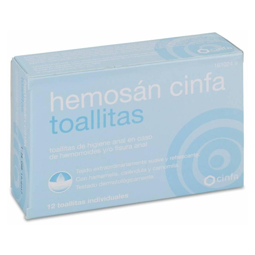 Hemosan Cinfa Hemorroides 12 Toallitas